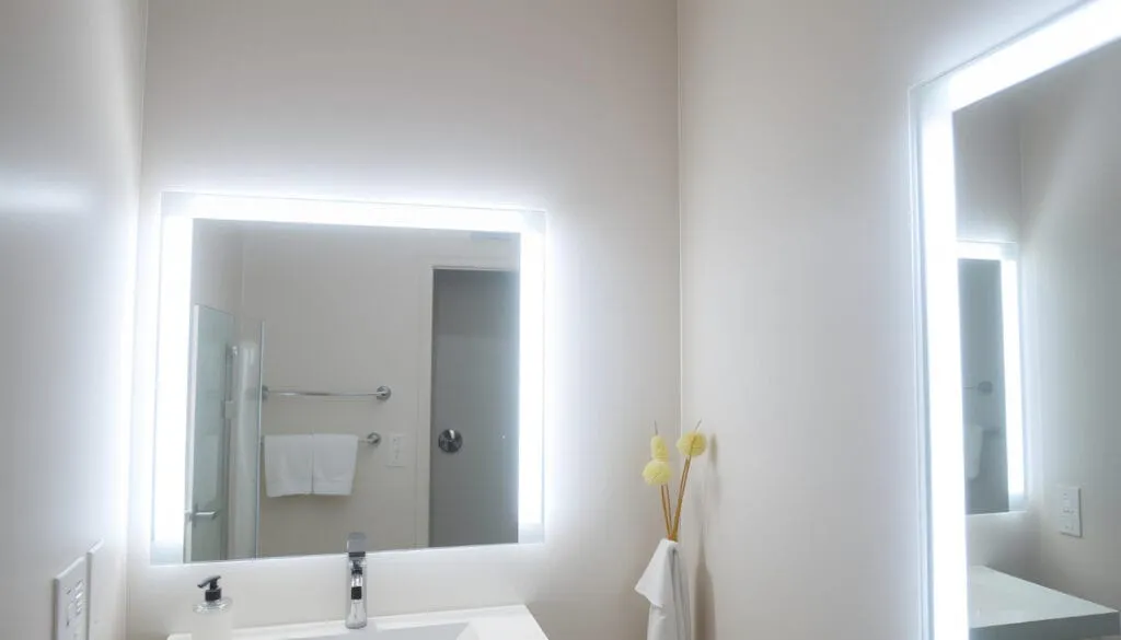 Oglinda de Baie cu LED și Dezaburire: O Explorare Profundă a Eleganței Funcționale